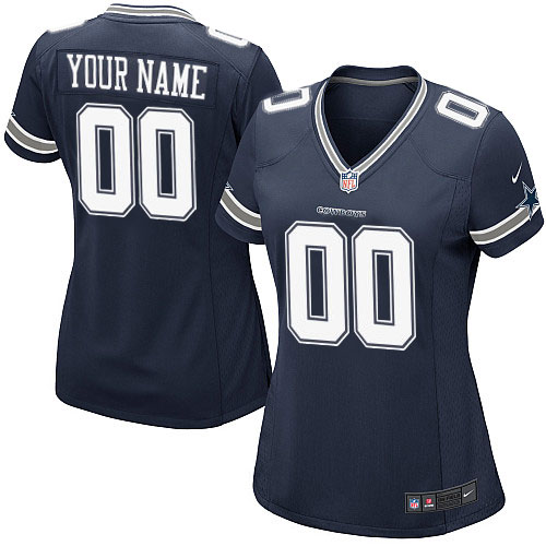 Nike Dallas Cowboys Customized Navy Blue Stitched Women's NFL Jersey